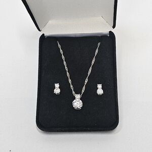 Stunning Silver Necklace and Earring Set